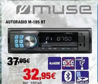 Autobacs Autoradio M-195 Bt Muse offre