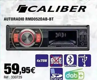 Autobacs Autoradio Rmd052dab-bt Caliber offre