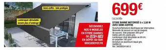 Brico Dépôt Store Banne Motorisé 5 Avec Semi-coffre offre
