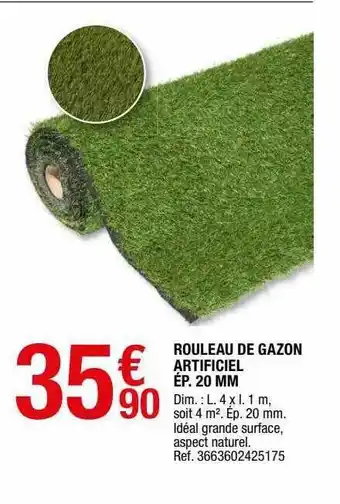 Brico Dépôt Rouleau De Gazon Artificiel ép. 20 Mm offre