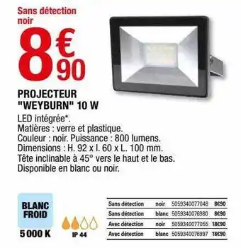 Brico Dépôt Projecteur offre