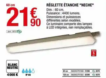 Brico Dépôt Réglette étanche offre