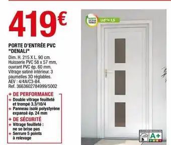 Brico Dépôt Porte D'entrée Pvc offre