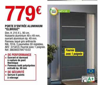 Brico Dépôt Porte D'entrée Aluminium offre