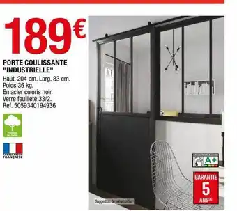 Brico Dépôt Porte Coulissante offre