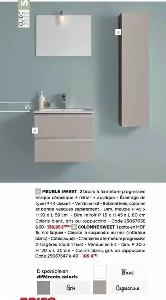Bricomarché Meuble Sweet, Colonne Sweet offre