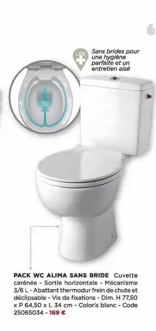 Bricomarché Pack Wc Alima Sans Bride offre