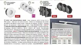 Spot Led Encastrable Rond, Pack De 3 Spots Ip44 Encastrable, Pack De 3 Spots Led Encastrables, Pack De 3 Spots Led Encastrabl