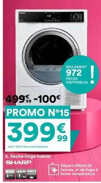 BUT Sèche-linge Hublot Sharp offre