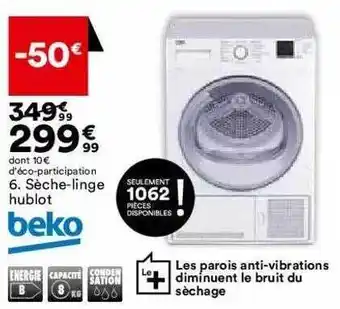 BUT Sèche-linge Hublot Beko offre