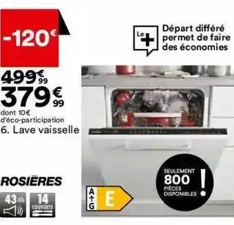 BUT Lave Vaisselle Rosières offre