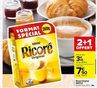 Carrefour Ricoré Original Nestlé 2+1 Offert offre