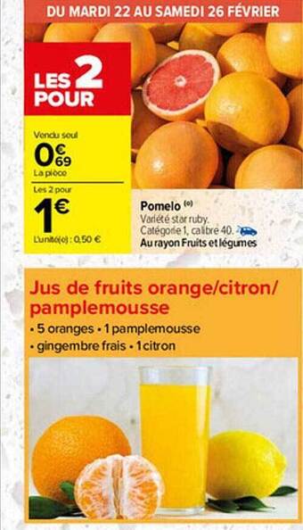 Carrefour Pomelo offre