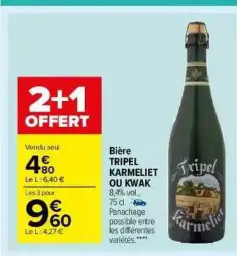 Bière Tripel Karmeliet Ou Kwak