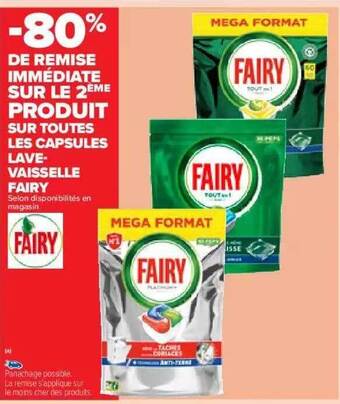 Carrefour Market Capsules Lave-vaisselle Fairy offre