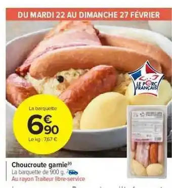 Carrefour Market Choucroute Garnie offre