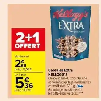 Carrefour Market Céréales Extra Kellogg's offre