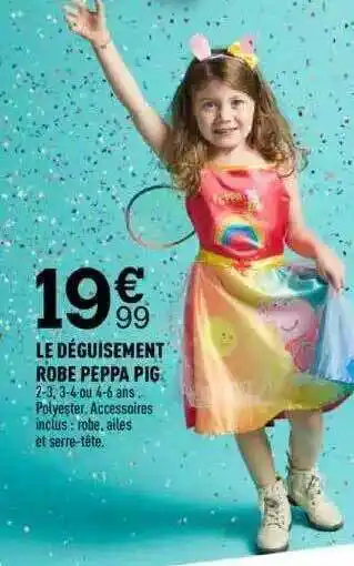 Centrakor Le Déguisement Robe Peppa Pig offre