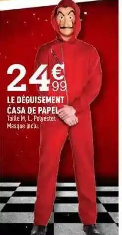 Centrakor Le Déguisement Casa De Papel offre