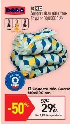 Conforama Couette Néo-scand 140 X 200 Cm offre