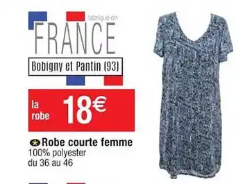 Cora x Carrefour Robe Courte Femme offre