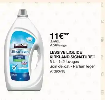 Costco Lessive Liquide Kirkland Signature offre