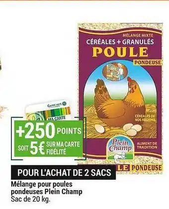 Gamm vert Mélange Pour Poules Pondeuses Plein Champ offre