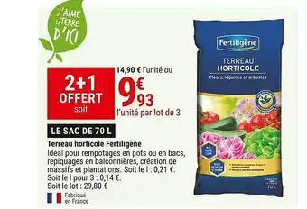 Gamm vert Terreau Horticole Fertiligène offre