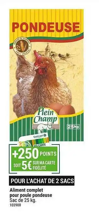 Gamm vert Aliment Complet Pour Poule Pondeuse offre
