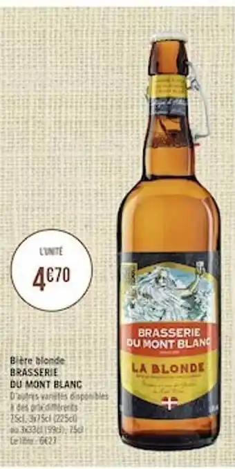 Géant Casino Bière Blonde Brasserie Du Mont Blanc offre