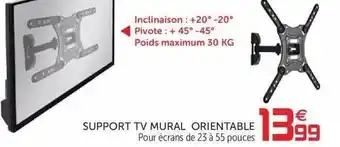 Gifi Support Tv Mural Orientable offre
