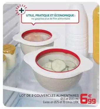 Gifi Lot De 2 Couvercles Alimentaires offre