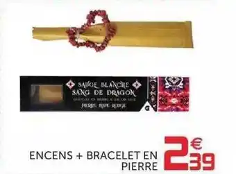 Gifi Encens + Bracelet En Pierre offre