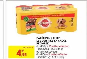 Pâtée Pour Chien Les Cuisinés En Sauce Pedigree