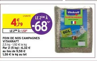 Intermarché Foin De Nos Campagnes Vitakraft offre