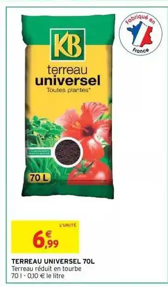 Intermarché Terreau Universel 70 L Kb offre