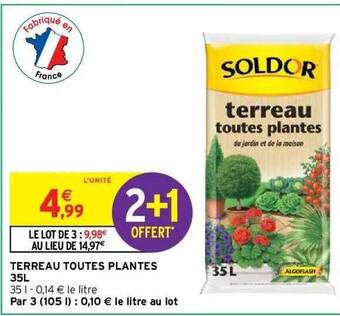 Intermarché Terreau Toutes Plantes 35l offre