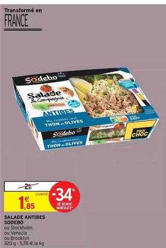 Intermarché Hyper Salade Antibes Sodebo offre