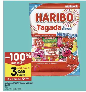 Leader Price Bonbons Méga Fête Tagada & Friends Haribo offre