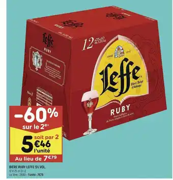 Leader Price Bière Ruby Leffe offre