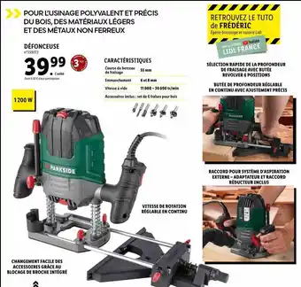Lidl Défonceuse Parkside offre
