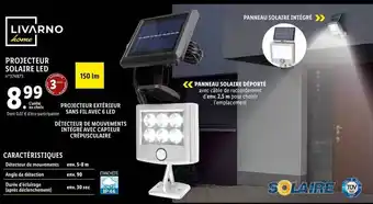 Lidl Projecteur Solaire Led Livarno Home offre