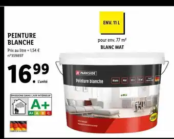 Lidl Peinture Blanche Parkside offre