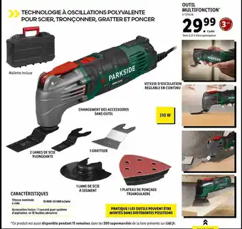 Lidl Outils Multifonction Parkside offre