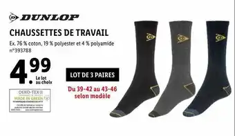 Chaussettes De Travail Dunlop