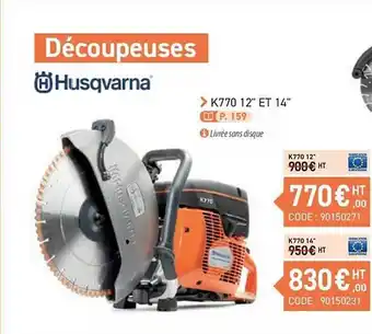 Loxam Découpeuses Husqvarna K770 12 offre