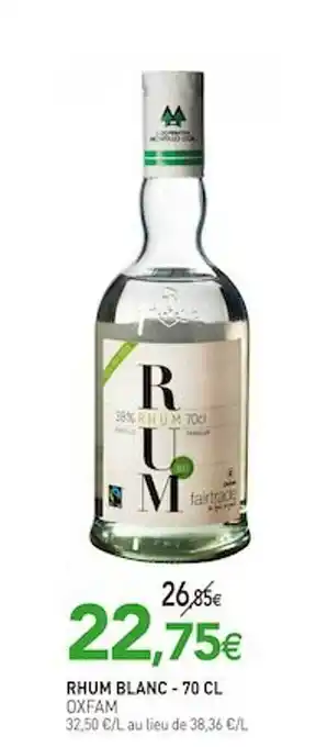 naturéO Rhum Blanc Oxfam offre