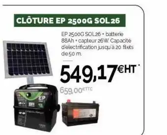 Clôture Ep 2500g Sol26