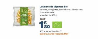 Picard Julienne De Légumes Bio offre