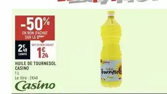 Spar Huile De Tournesol Casino offre